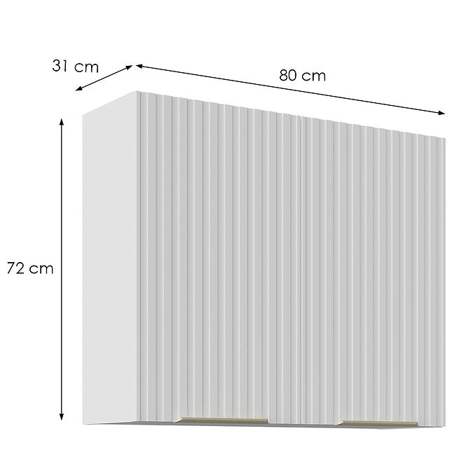 Kuhinjski ormarić Tuluza 80G-72 2F bijeli mat, lamele