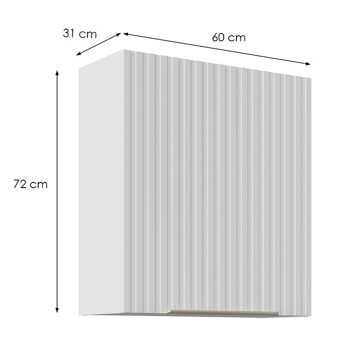 Kuhinjski ormarić Tuluza 60G-72 1F bijeli mat, lamele