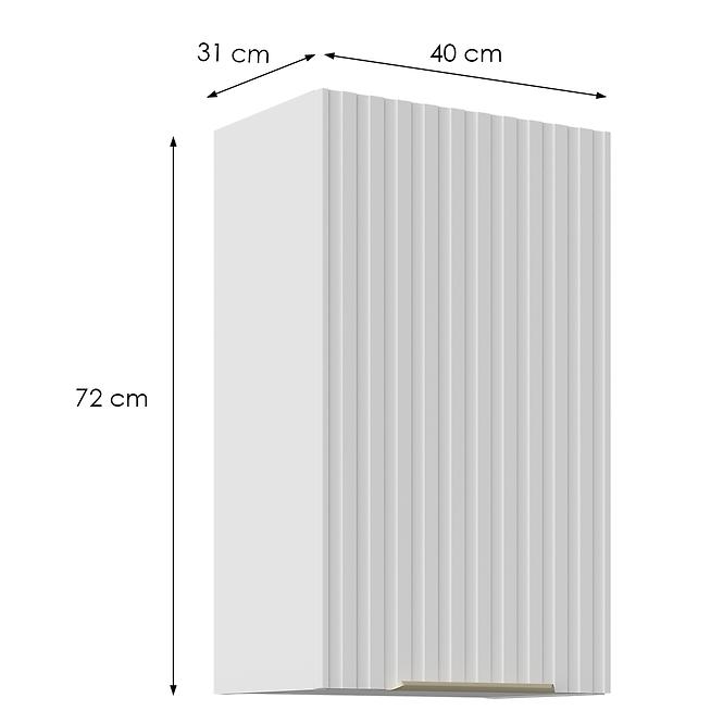 Kuhinjski ormarić Tuluza 40G-72 1F bijeli mat, lamele