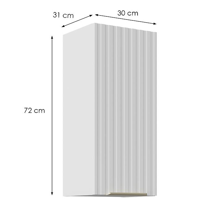 Kuhinjski ormarić Tuluza 30G-72 1F bijeli mat, lamele
