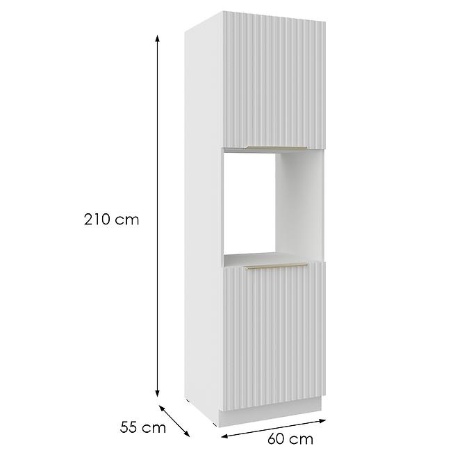 Kuhinjski ormarić Tuluza 60DP-210 2F bijeli mat, lamele