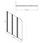 Paravan za kadu Natali Black 3 HX121,2