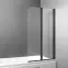Paravan za kadu Natali Black 2 Hx121,3