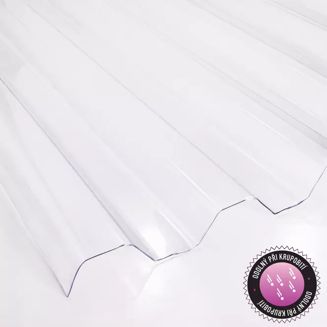 Polikarbonatna ploča  90x200 cm/0.5 mm trapez 70/18 prozirna