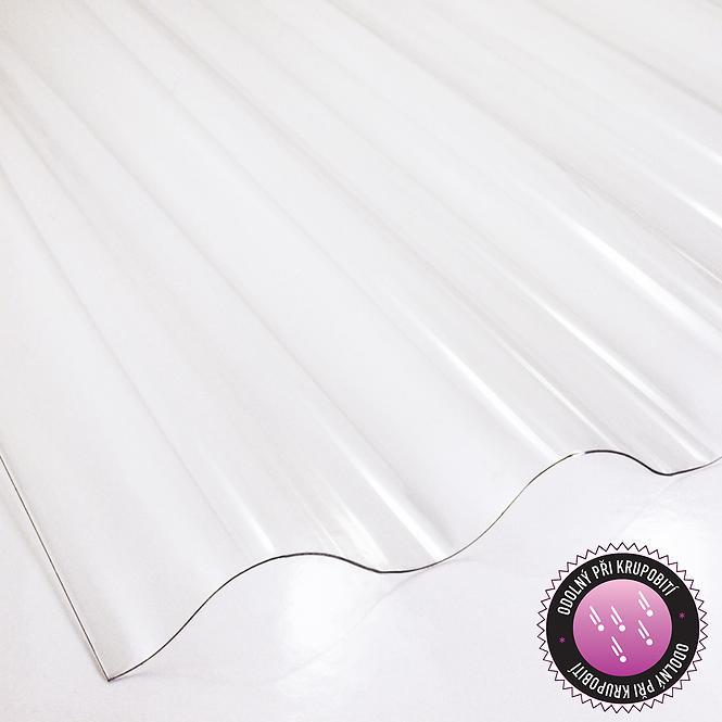 Polikarbonatna ploča 90x200 cm/0.5 mm valovita 76/18 prozirna