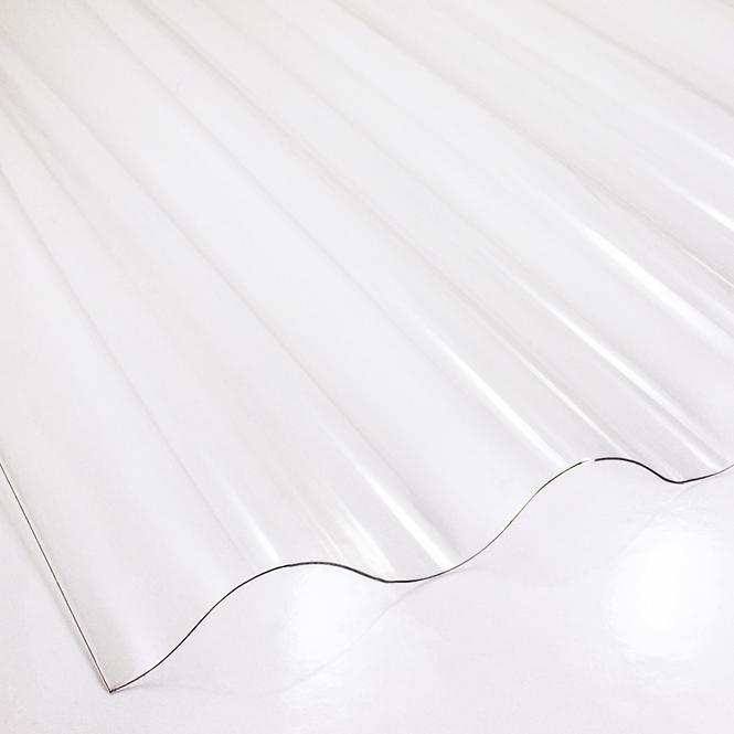 Polikarbonatna ploča 90x200 cm/0.5 mm valovita 76/18 prozirna
