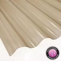 Polikarbonatna ploča 90x200 cm/0.5 mm valovita 76/18 smeđa