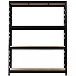 Metalni skladišni regal NERO II 180x120x45 4 police/300kg crni Metalni skladišni regal NERO II 180x120x45 4 police/300kg crni