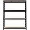Metalni skladišni regal NERO II 180x120x45 4 police/300kg crni