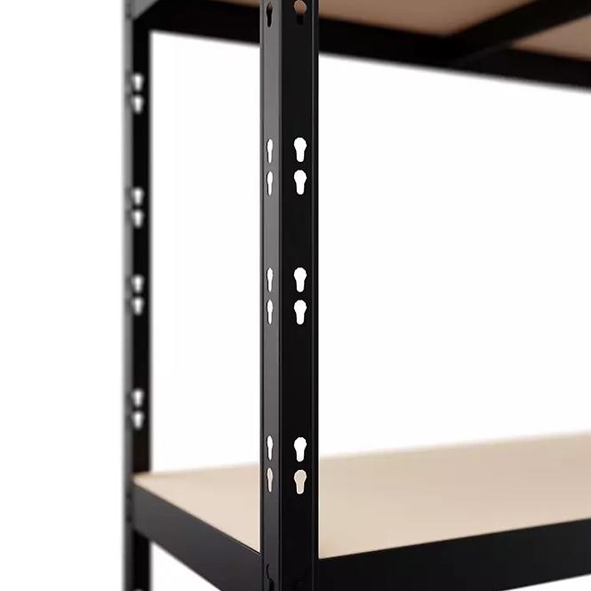 Metalni skladišni regal NERO II 180x120x45 4 police/300kg crni