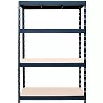 Crni metalni skladišni regal sa zakovicama Stabil 180x150x60cm – 400kg/4 police