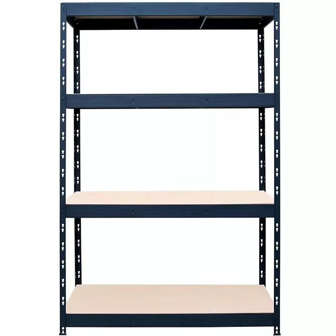 Crni metalni skladišni regal sa zakovicama Stabil 180x150x60cm – 400kg/4 police