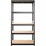 Crni metalni skladišni regal 179x80x40 cm - 5 polica/200kg