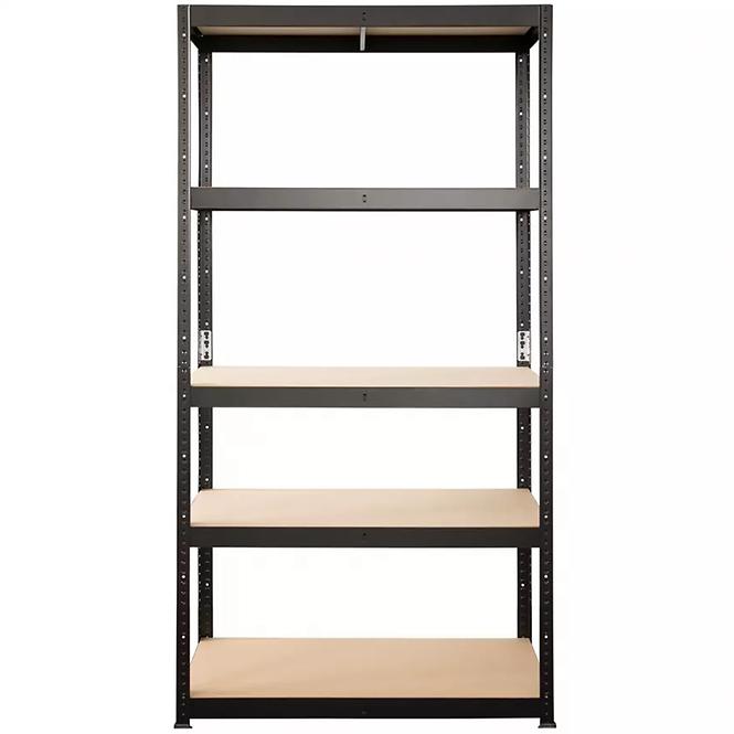 Crni metalni skladišni regal 179x80x40 cm - 5 polica/200kg