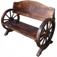 Drvena klupa sa naslonom