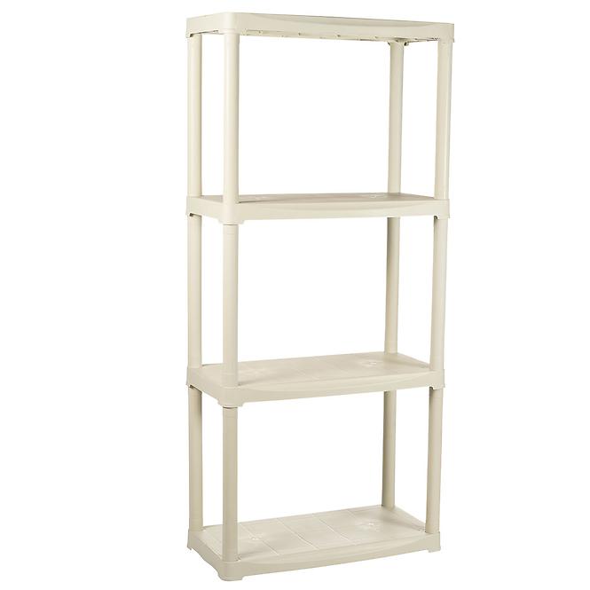 Plastični skladišni regaln T60/4E écru 133x60x30cm – 4 police/20kg