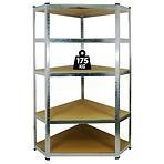 Metalni skladišni regal 0892 pocinčani, kutni 180x90x30cm – 5 polica/175kg