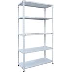 Bijeli metalni skladišni regal 178x90x30 cm – 5 polica/80kg