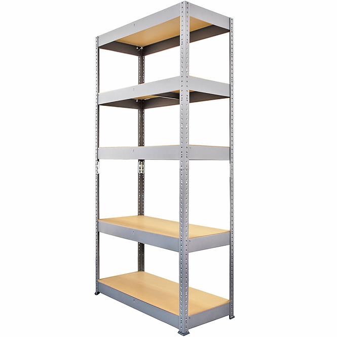 Metalni pocinčani skladišni regal 194x100x50 cm – 5 polica/300 kg