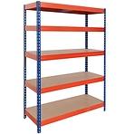 Metalni skladišni regal Rivet 300 192x100x50 cm - 5 polica/300 kg