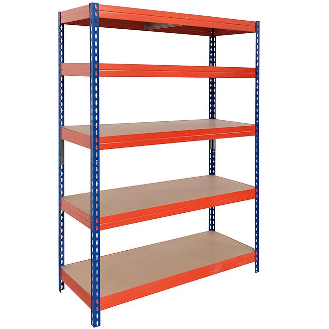Metalni skladišni regal Rivet 300 192x100x50 cm - 5 polica/300 kg