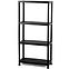 Plastični regal T60 60x30x138 cm crni
