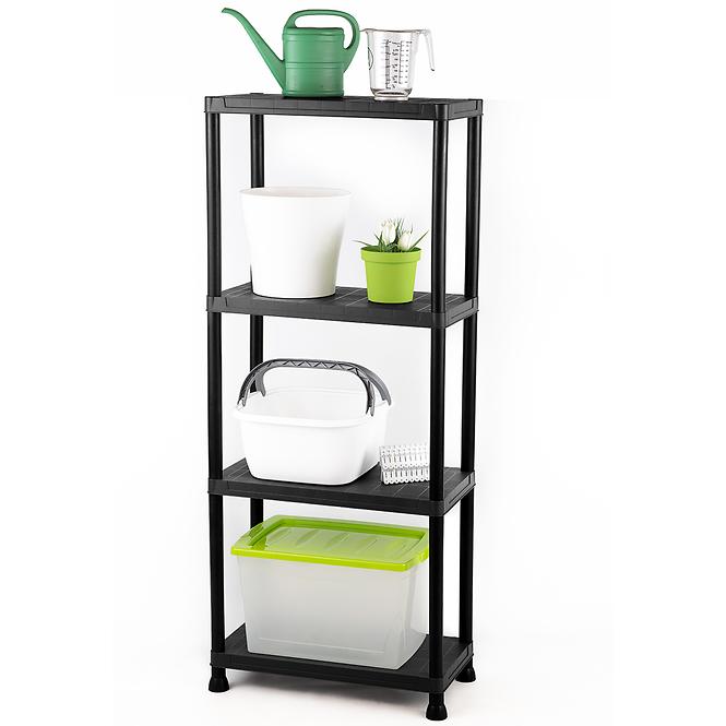 Plastični regal T60 60x30x138 cm crni