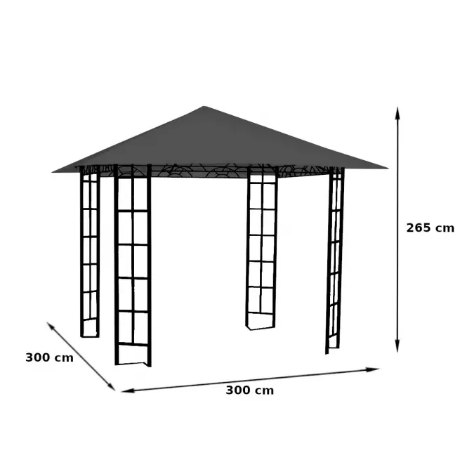 Vrtni paviljon 3x3 m,2