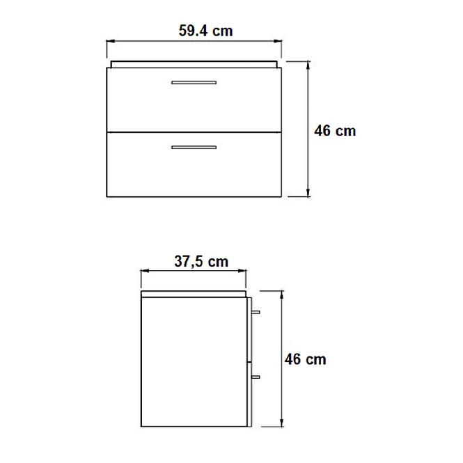 SET LARA MILLE SLIM 60, BIJELI