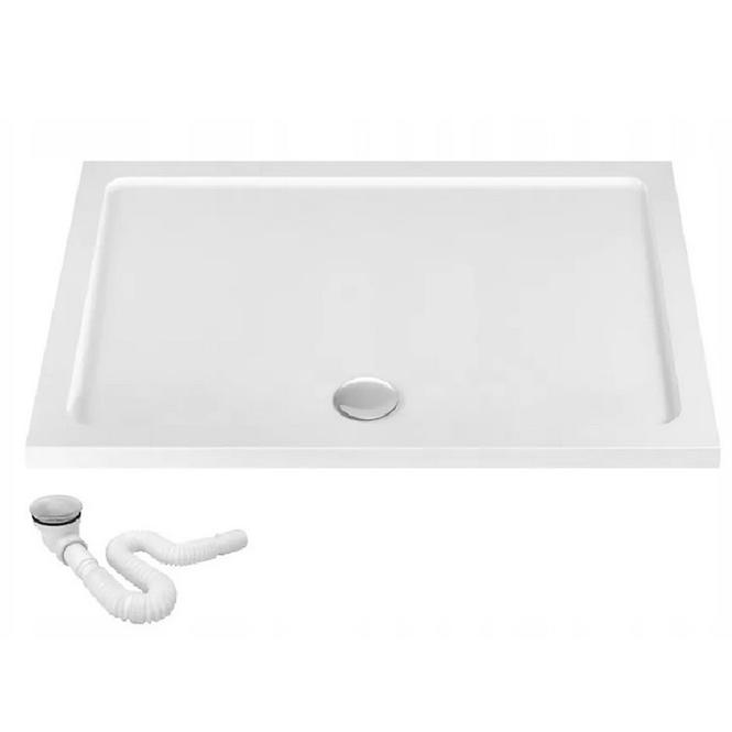 Rea-k1906 kvadratna tuš kada savoy white 80x80+syfon,2