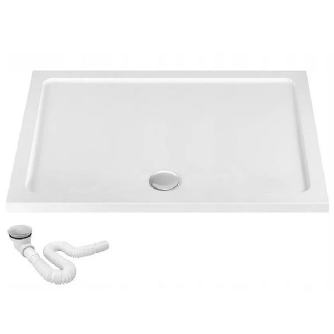 Rea-k1907 kvadratna tuš kada savoy white 90x90+syfon