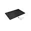 Rea-k4579 pravokutna tuš kada rock black 80x120