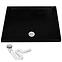 Rea-k4804 kvadratna tuš kada savoy black 80x80+syfon