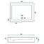 Rea-k5332 pravokutna tuš kada savoy white 80x100+syfon,3