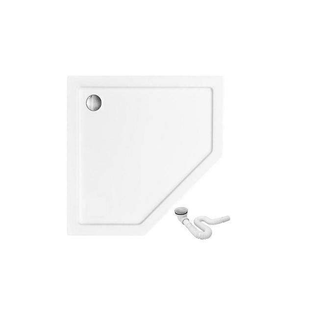 Rea-k8544 peterokutna tuš kadadiamond white 80x80x5