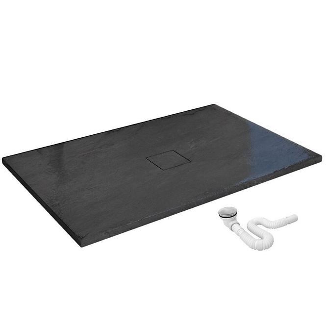 Rea-k9603 pravokutna tuš kada stone black 90x120