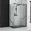 Rea-k9603 pravokutna tuš kada stone black 90x120,4