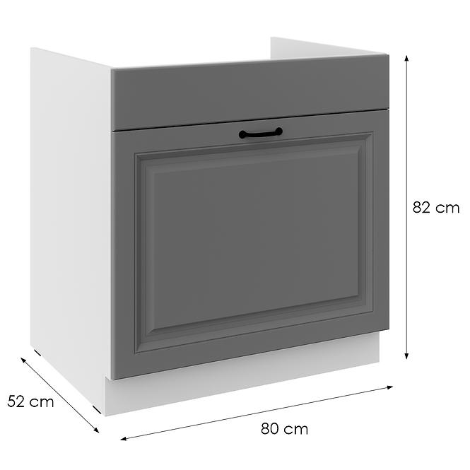 Kuhinjski ormarić Stilo dustgrey/bijeli 80ZL 1S BB,2