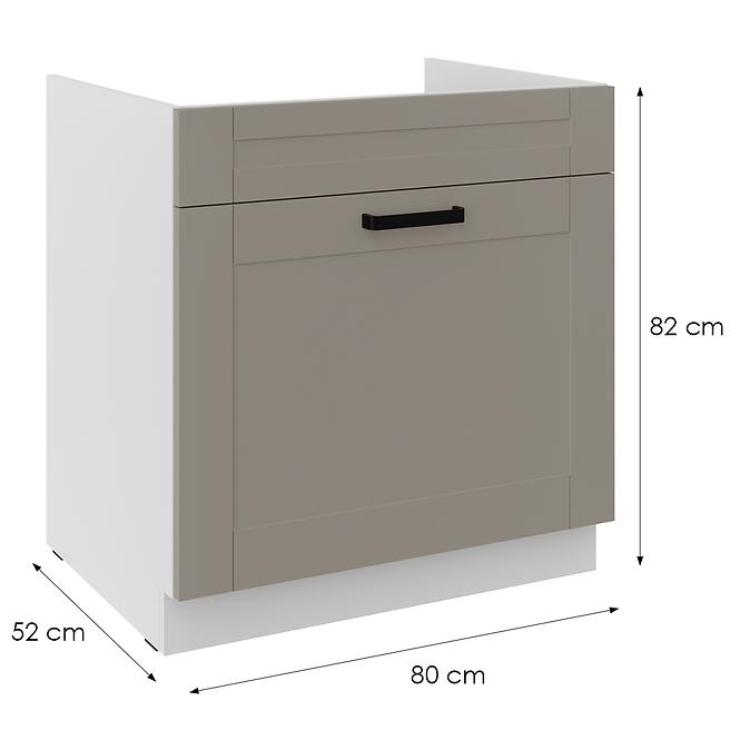Kuhinjski ormarić Luna claygrey/bijeli 80ZL 1S BB,2