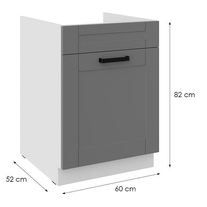 Kuhinjski ormarić Luna dustgrey/bijeli 60ZL 1S BB,2