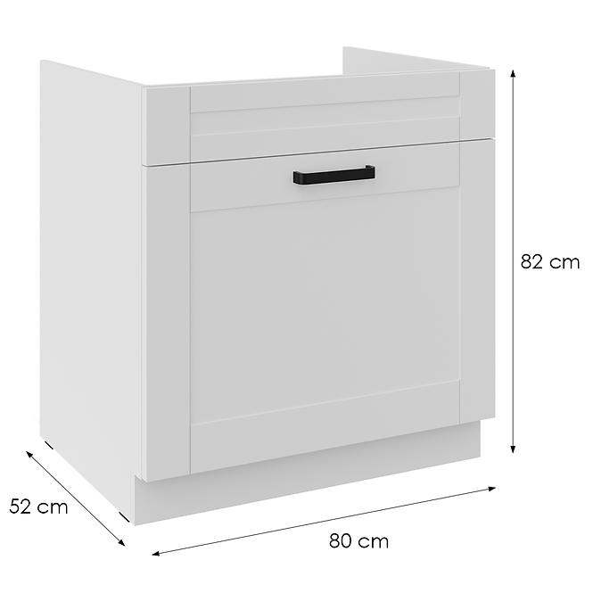 Kuhinjski ormarić Luna bijeli mat/bijeli 80ZL 1S BB,2