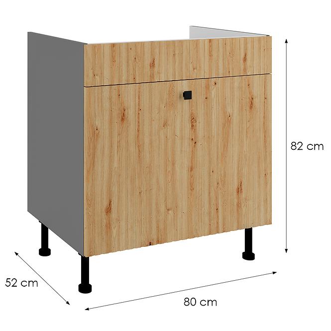 Kuhinjski ormarić Ava artisan/antracit 80ZL 1S BB,2