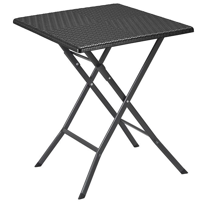 Sklopivi kvadratni stol  62 cm crni