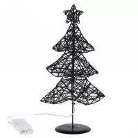 Metalno crno božićno drvce 20 led 16x31.5x9cm