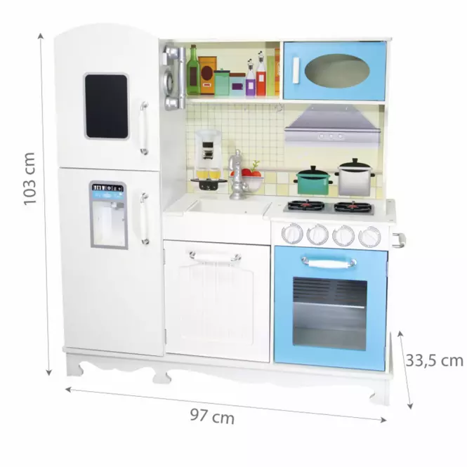 Kuhinja za djecu Little Foodies Mint-Blue,4