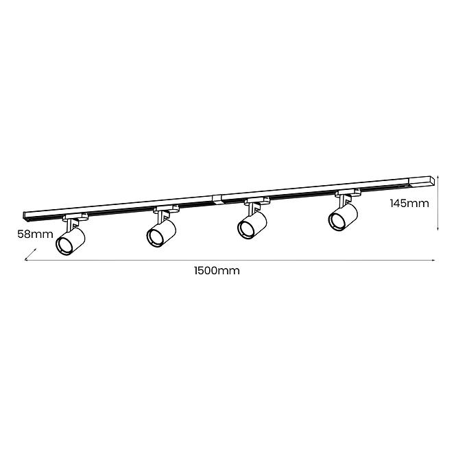 SVJETILJKA VOLF TRACK BL ML0684 4XGU10 LS4,6