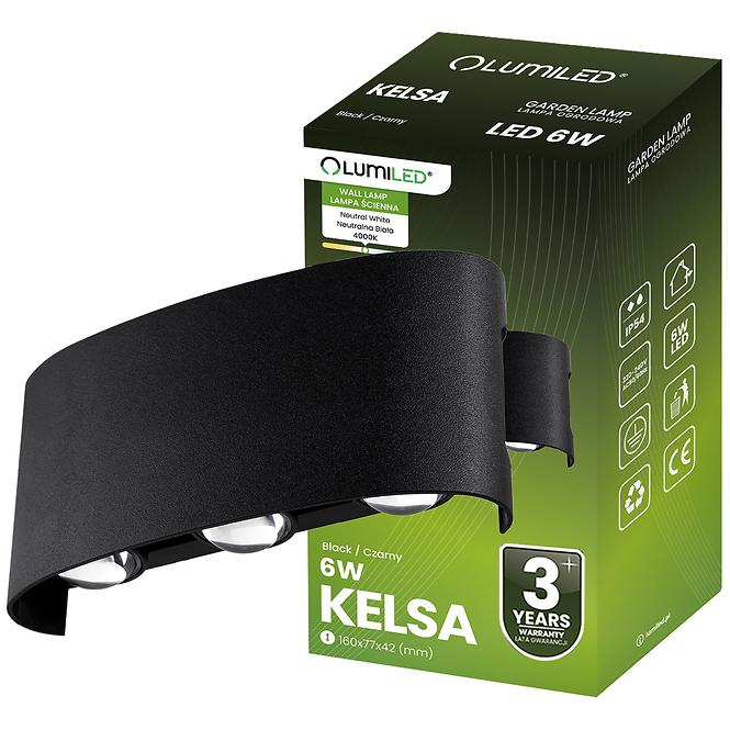 SVJETILJKA KELSA BLACK LED 6W K1