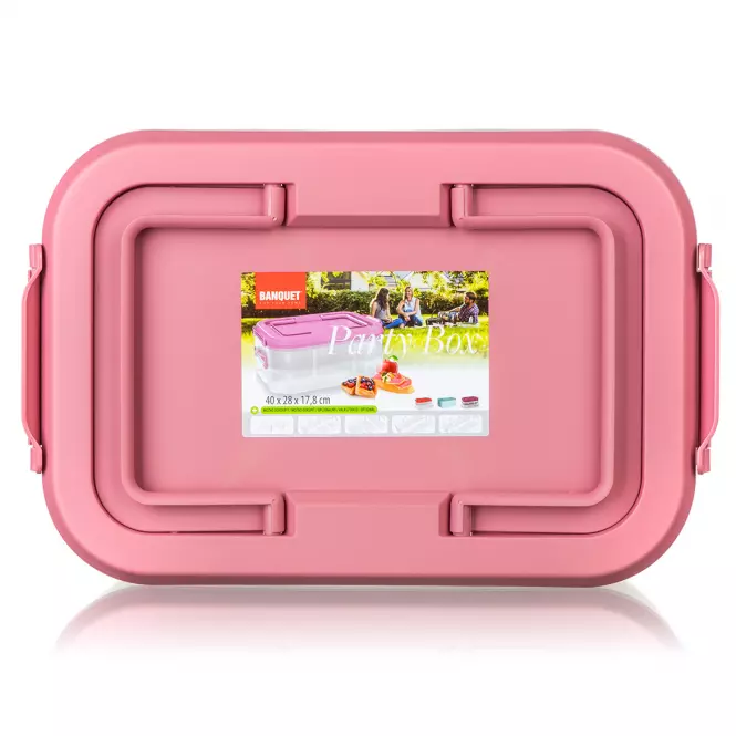 Party box 40x28x17.8cm Rasberry,2