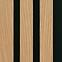 Zidni panel s lamelama MODERN LINE NORMAL Oak Black 12x122x2650mm 