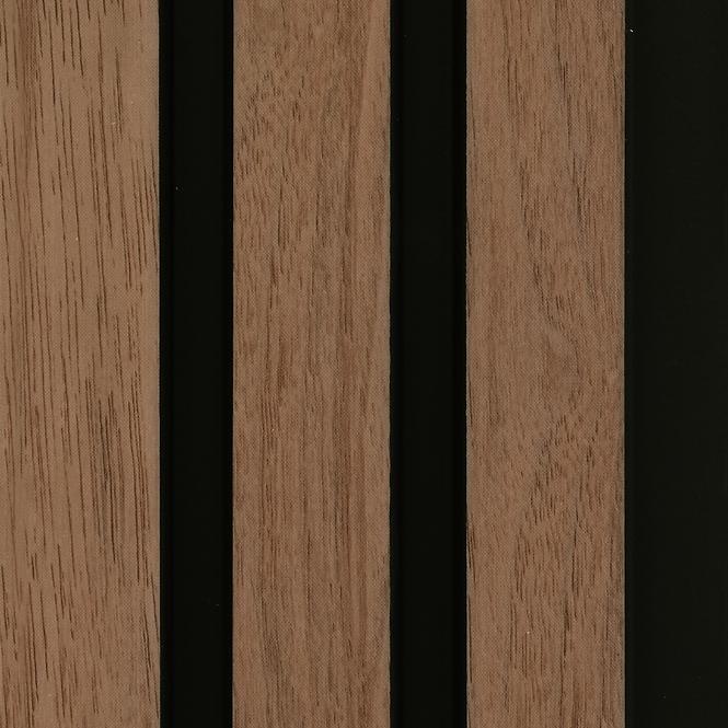 Zidni panel s lamelama MODERN LINE NORMAL Wallnut Black 12x122x2650mm 